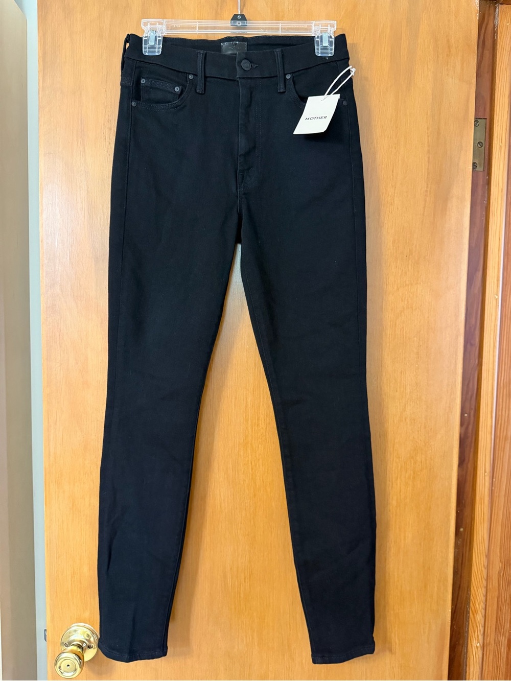 MOTHER Black Skinny High Waister The Looker Jeans